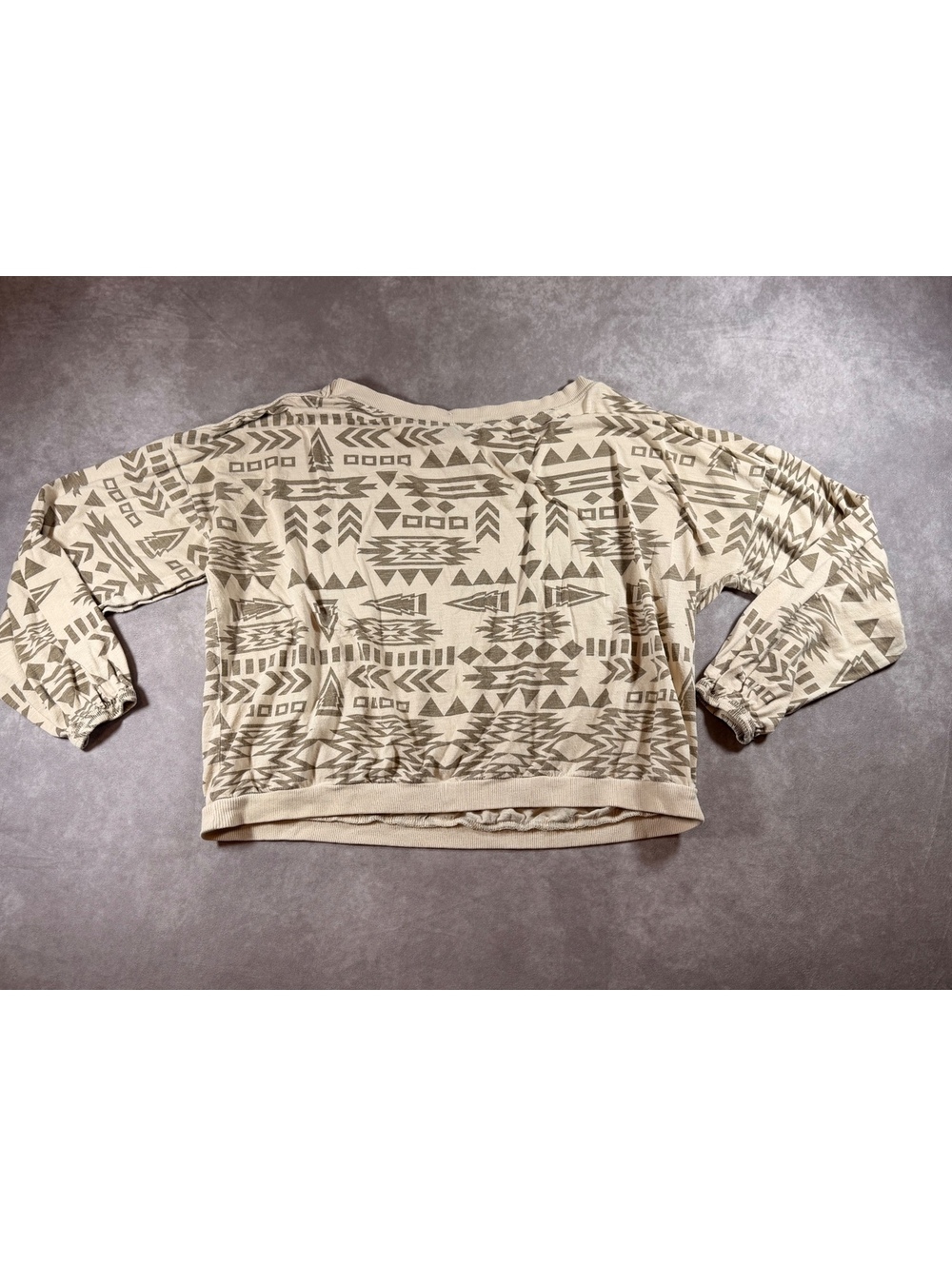 Ariat Women's Medium Beige and Brown Patterned Sweatshirt